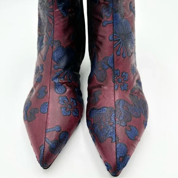 Kenzo Jacquard Pointed Toe Ankle Boots - Picture 4 of 15